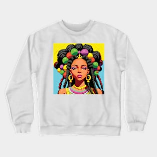 Black Woman with Beautiful Dreadlocks Crewneck Sweatshirt